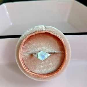 Sterling Silver Iridescent Moonstone Ring